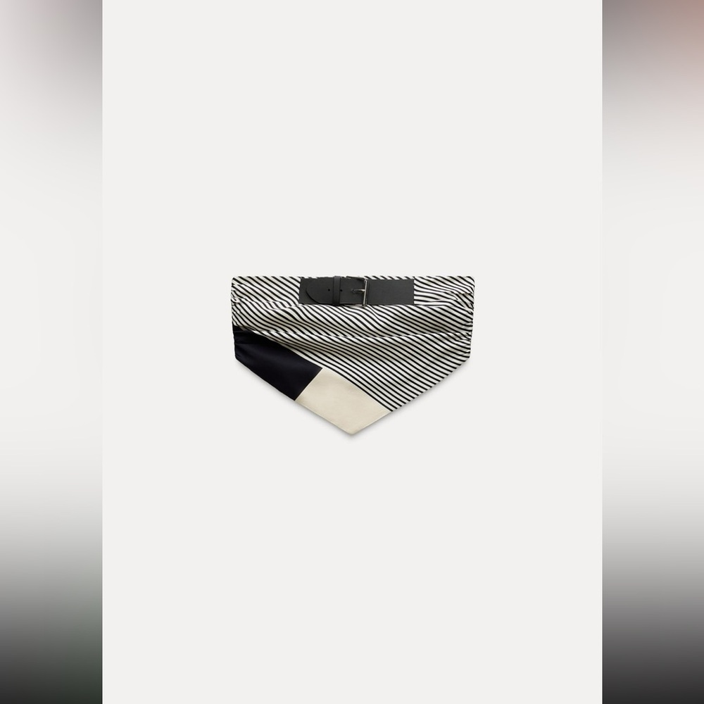 STRIPED BELT POPLIN TOP - Picture 8 of 12